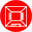 A red square with an image of a box in the middle.